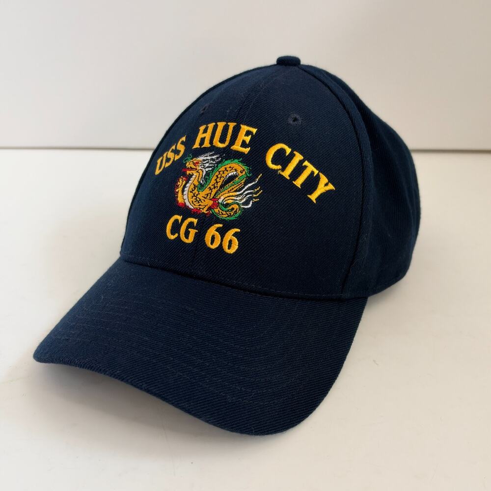 USS Hue City CG-66 Guided Missile Cruiser Commemorative Ball Cap Blue